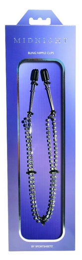 Sportsheets Midnight Bling Nipple Clips